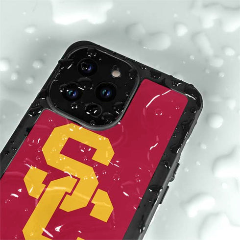 University of Southern California USC Red Logo iPhone 15 Pro Waterproof Case